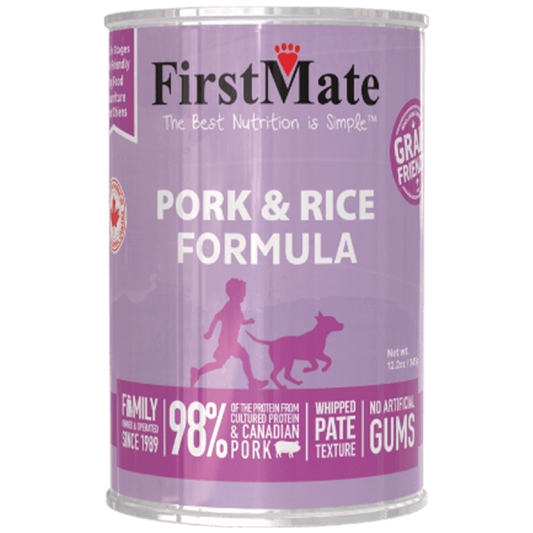 LocalID_67832 FirstMate - Grain Friendly PORK with RICE Wet Dog Food - 345GM (12.2oz)