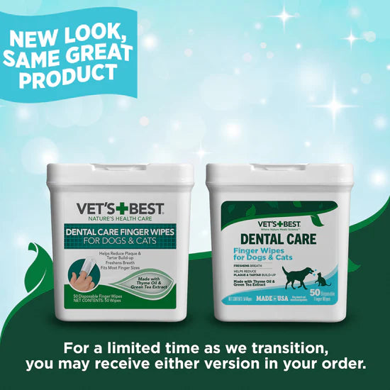LocalID_71059 Vet's Best - Dental Care Finger Wipes for Dogs and Cats - 50CT