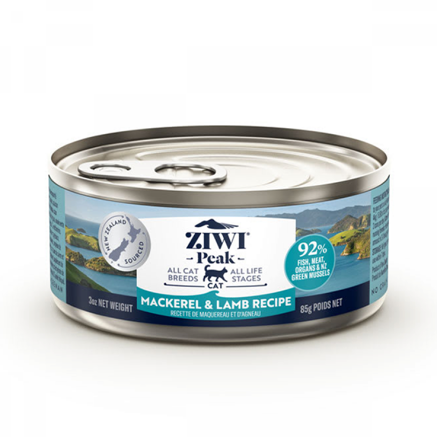 *S.O. - Up to 3 Week Wait* ZIWI - Peak MACKEREL and LAMB Wet Cat Food - 85GM (3oz)