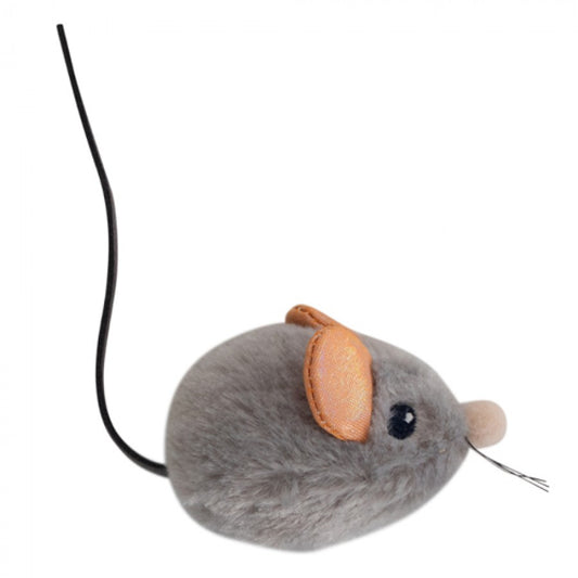*DNR* Petstages - Squeak Squeak Mouse Cat Toy - GREY - 7CM (3in)