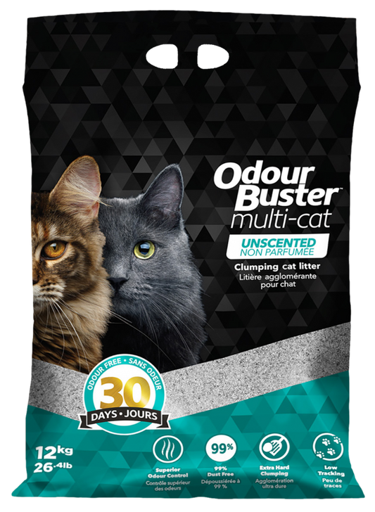 LocalID_57053 Odour Buster - MULTI-CAT Clumping Litter - 12KG (26.5lb)