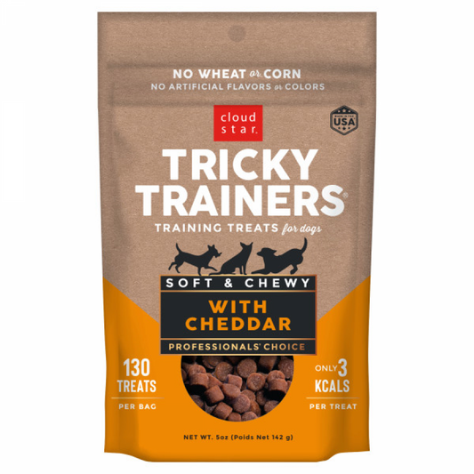 Cloud Star - Tricky Trainers Chewy CHEDDAR Dog Treat - 397GM (14oz)