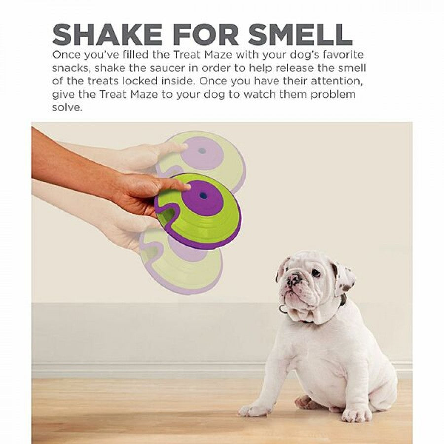 LocalID_70014 Nina Ottosson - Treat Maze Puzzle Dog Toy - GREEN and PURPLE - 19CM (7.5in)