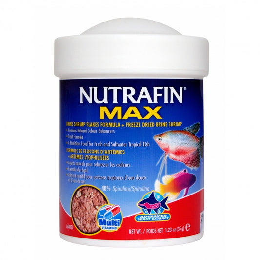 Nutrafin Max Brine Shrimp Flakes + Freeze Dried Brine Shrimp 35 g (1.23 oz)