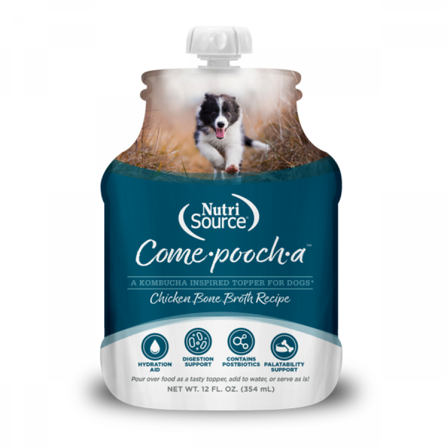 NutriSource - Come-Pooch-A CHICKEN BONE BROTH Dog Topper - 354ML (12oz)