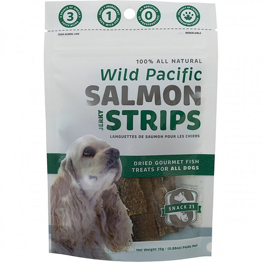 LocalID_64577 Snack 21 - SALMON JERKY Strips Dog Treat - 25GM (0.88oz)