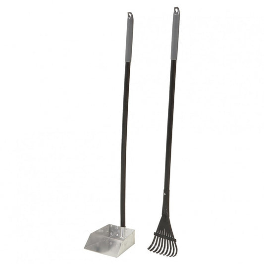 Petmate - Clean Response Aluminum Poop Scoop Rake and Pan - LARGE