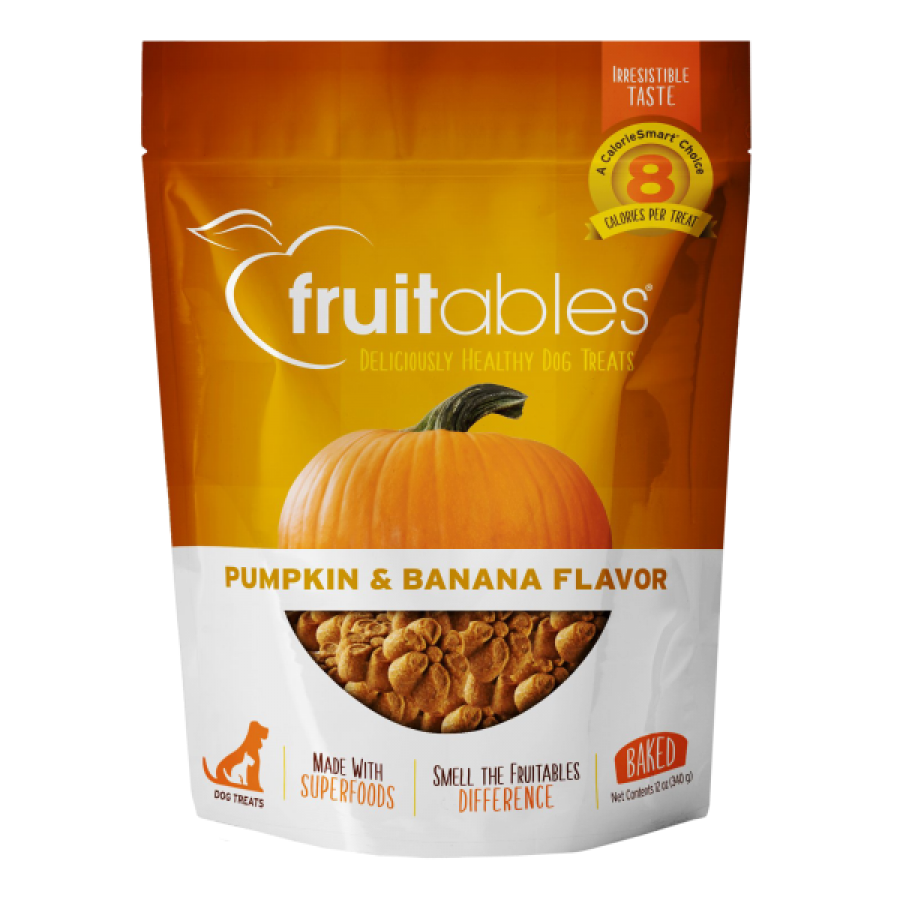 Fruitables - PUMPKIN and BANANA Crunchy Dog Treats - 340GM (12oz)