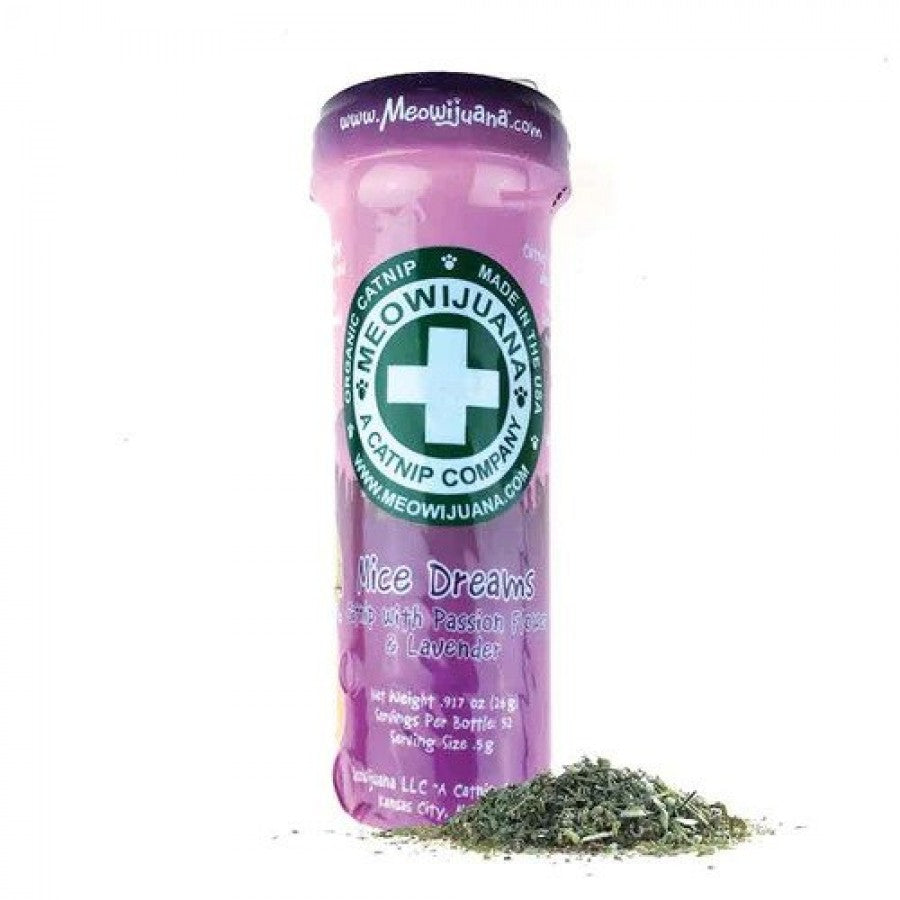 *DISC* Meowijuana - Mice Dreams - Catnip, Passion Flower & Lavender - Large Bottle - 26GM (.917oz)