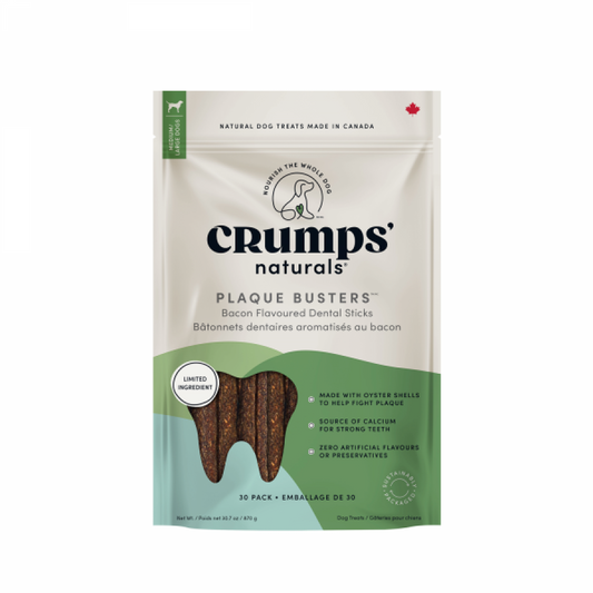 LocalID_61492 Crumps' Naturals - Dog Plaque Busters with BACON Dog Treat - 18CM (7in) - 870GM (30.7oz) - 30PK
