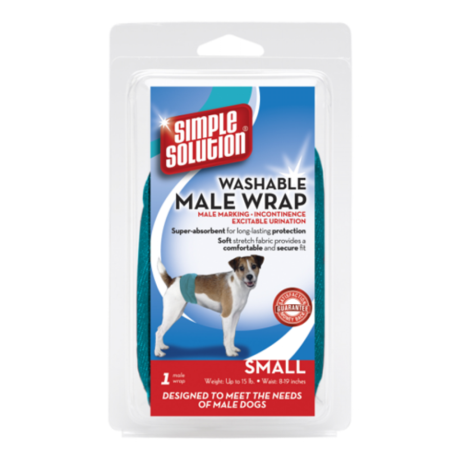 Simple Solutions - Washable Male Dog Wrap - SMALL (up to 15lbs)