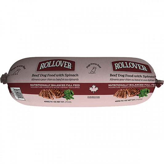 *S.O. - Up to 2 Week Wait* Rollover - BEEF Roll with SPINACH Dog Treat - 400GM