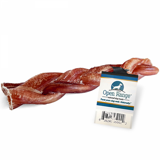 LocalID_64347 Open Range - Beef Bully Stick BRAID Dog Chew - 15CM (6in)