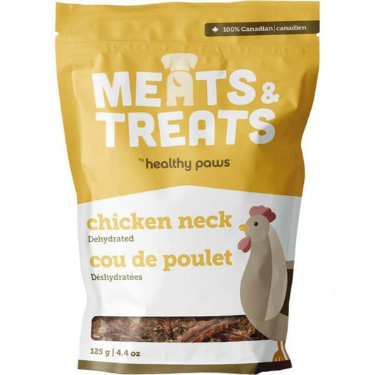 LocalID_67516 Healthy Paws - Dehydrated CHICKEN NECK Dog Treat - 125GM (4.4oz)