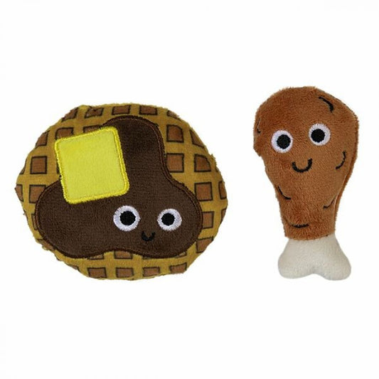 *S.O. - Up to 2 Week Wait* Mad Cat - Chicken and Waffles Cat Toy - 9CM (3.6in) - 2PK