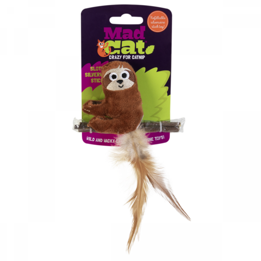 Mad Cat - Sloth Silvervine Stick Cat Toy - 9CM (3.5in) Tall