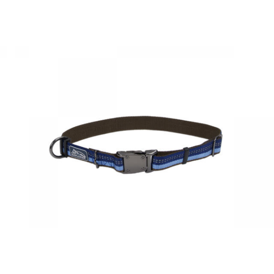 LocalID_45867 Coastal - K9 Explorer Reflective Adj Collar Sapphire - 5/8x10-14in