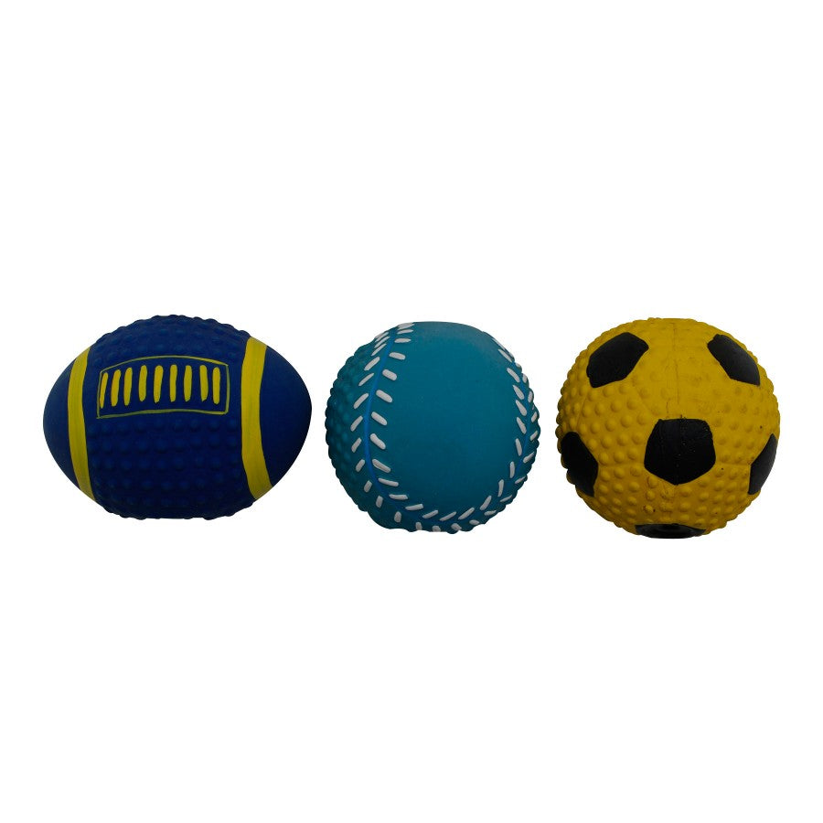 LocalID_70472 Dogit Stuffed Latex Fun Toys Baseball and Football with squeaker - 10.5CM (4in)-2