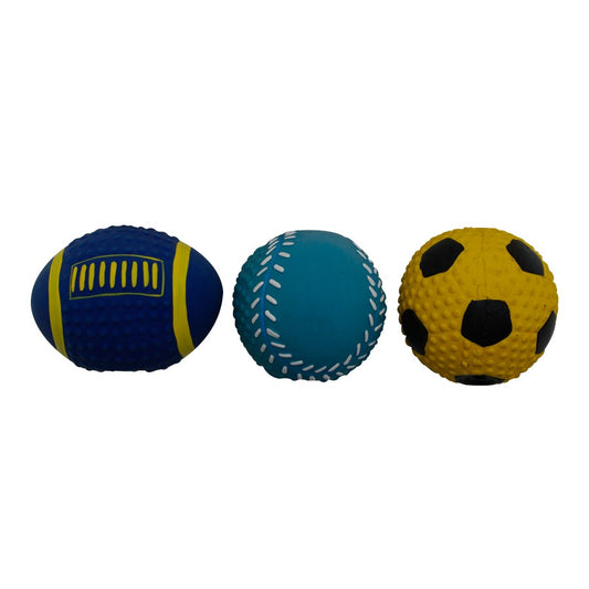 LocalID_70472 Dogit Stuffed Latex Fun Toys Baseball and Football with squeaker - 10.5CM (4in)-2