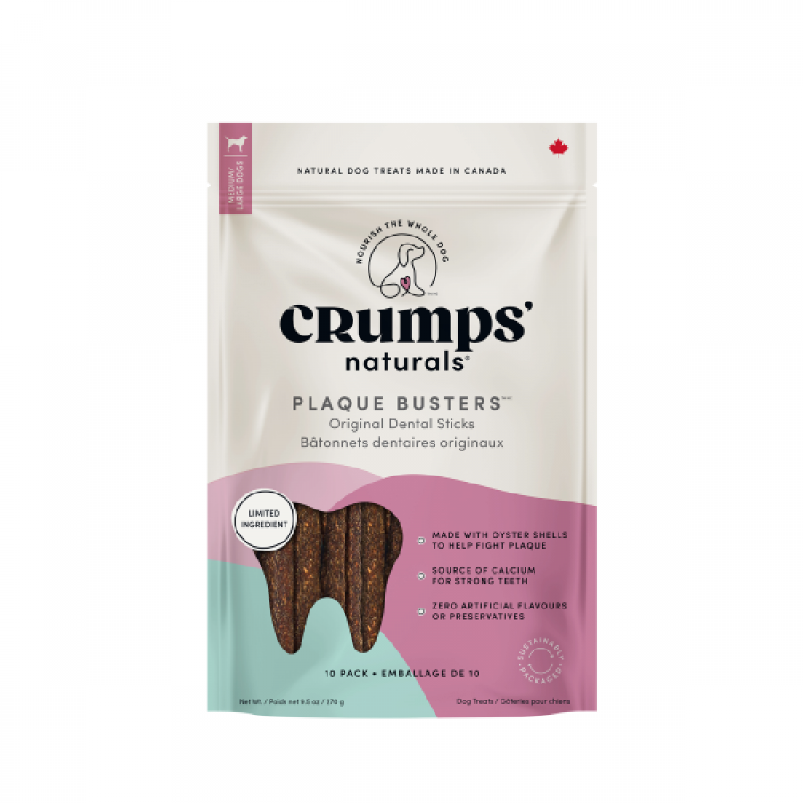 Crumps' Naturals - Plaque Busters ORIGINAL Dog Treat - 18CM (7in) - 270GM (9.5oz) - 10PK