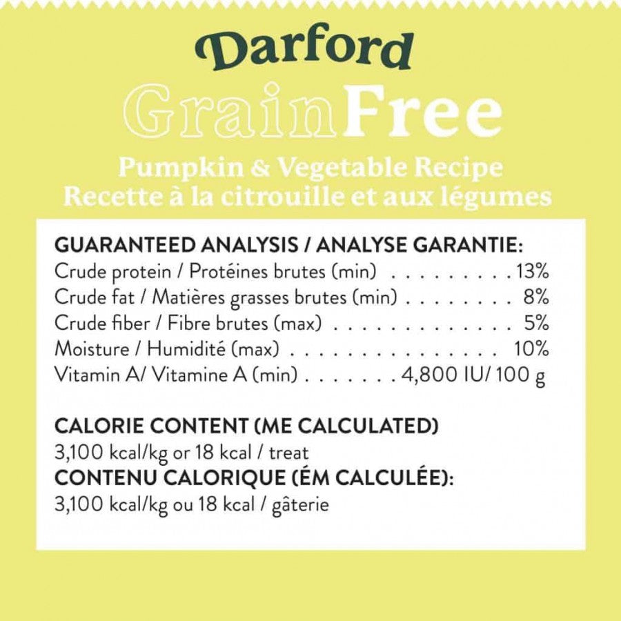 Darford - Grain Free PUMPKIN Recipe Dog Treat - 340GM (12oz)