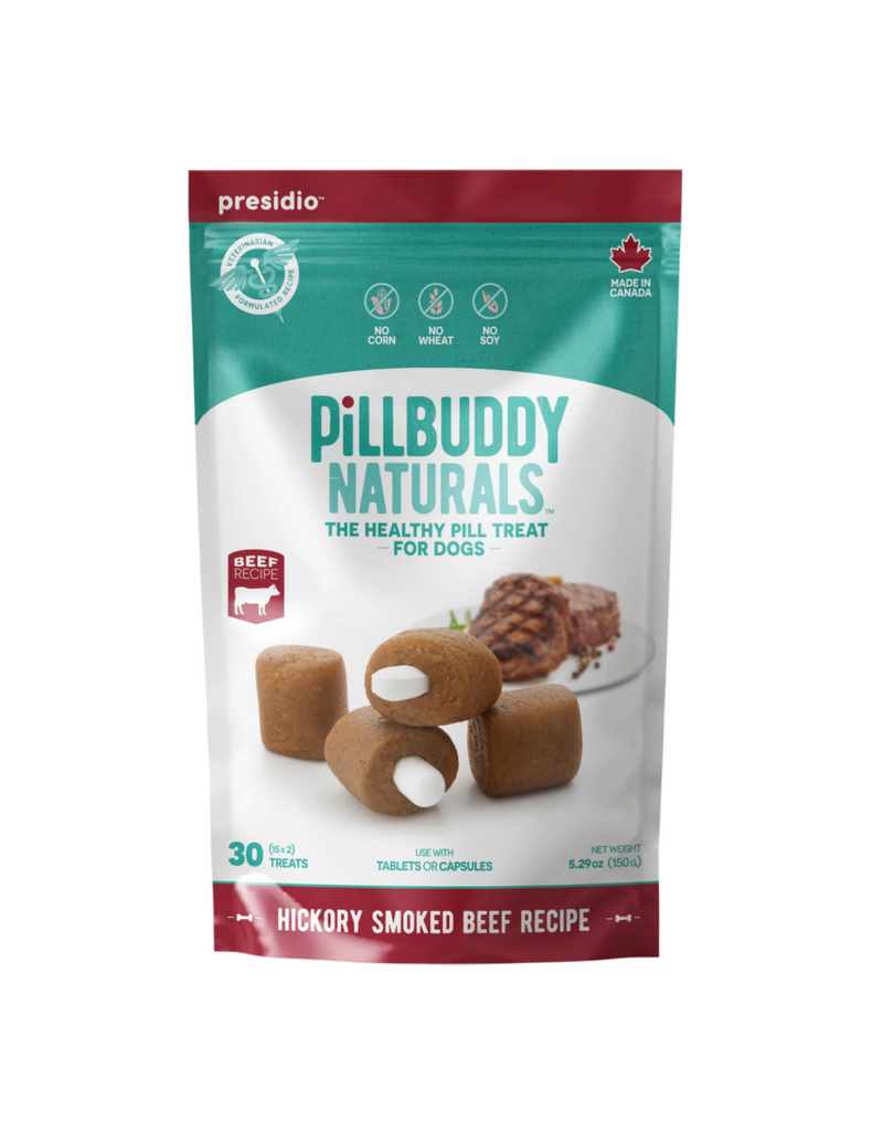 LocalID_69607 Presidio - Pill Buddy Naturals HICKORY SMOKED BEEF Dog Treat - 150GM (5.29oz) - 30CT