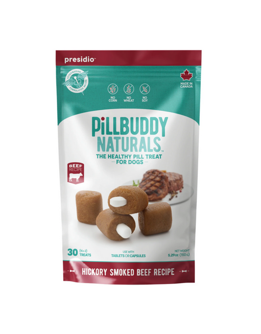 LocalID_69607 Presidio - Pill Buddy Naturals HICKORY SMOKED BEEF Dog Treat - 150GM (5.29oz) - 30CT