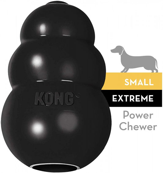 KONG - Extreme BLACK Dog Treat Dispensing Toy - SMALL - 7.5CM (3in)