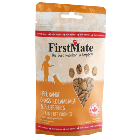 FirstMate - Grain Free Cookies Mini LAMB & BLUEBERRIES Dog Treats -  226GM (8oz)