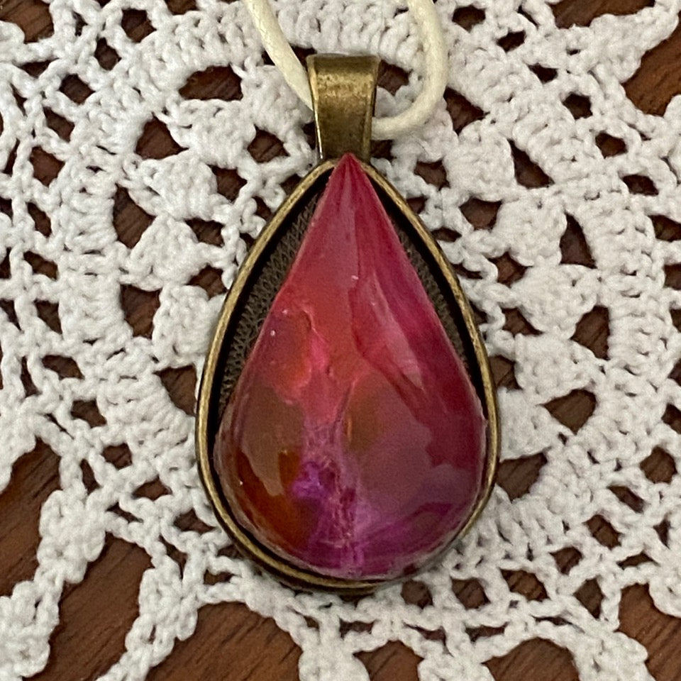 Resin Art Pendant Necklace - Handmade by Sarah (KAAP Fundraiser)