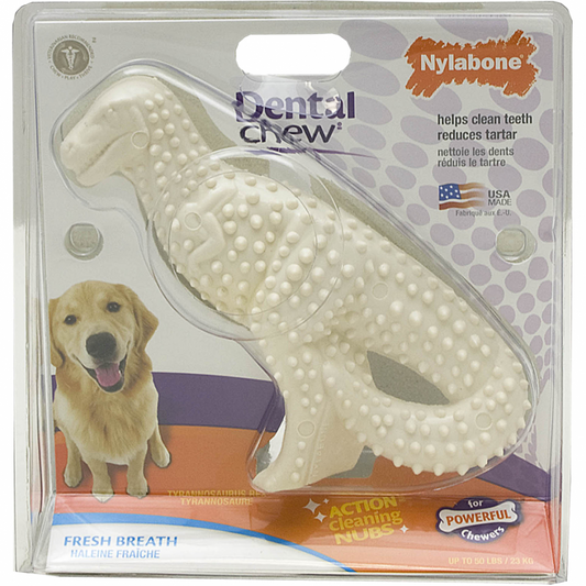 Nylabone - Dura Chew Dental Chew Dinosaur Original Dog Chew - GIANT - 15CM (6in)