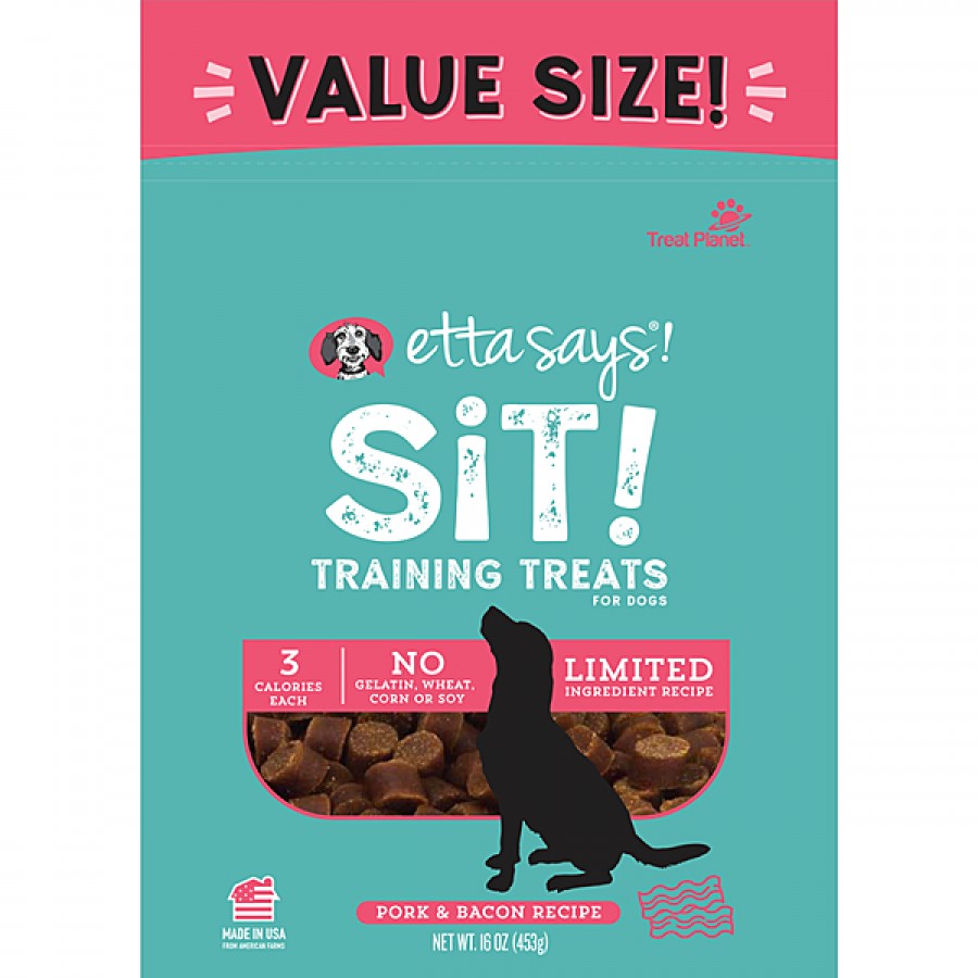 LocalID_58270 Etta Says - Sit! Training Treats BACON Recipe Dog Treats - 453GM (16oz)