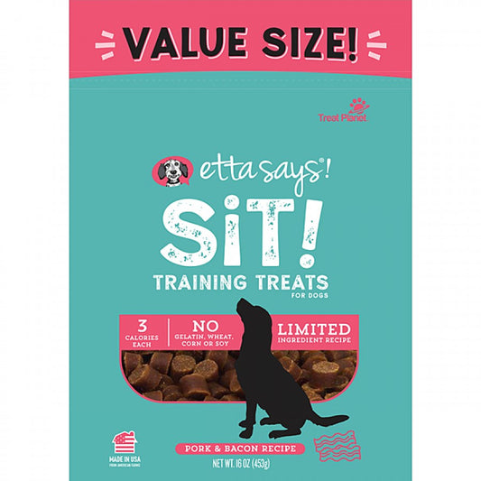 LocalID_58270 Etta Says - Sit! Training Treats BACON Recipe Dog Treats - 453GM (16oz)