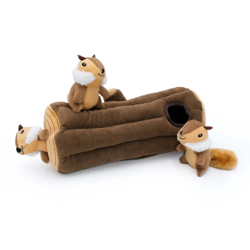 LocalID_70101 Zippy Paws - Burrow Squeaker Toy Burrow Log Dog Toy - 35CM (13.8in)