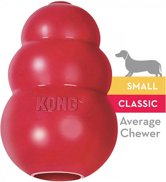 KONG - Classic RED - Dog Treat Dispensing Toy - SMALL - 7.5CM (3in)