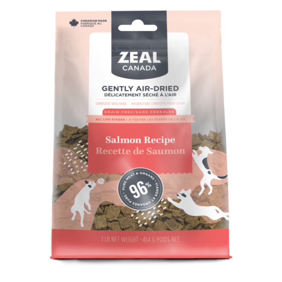 Zeal CND - Dog GF Air-Dried SALMON and DUCK Dog Food - 454GM (1lb)