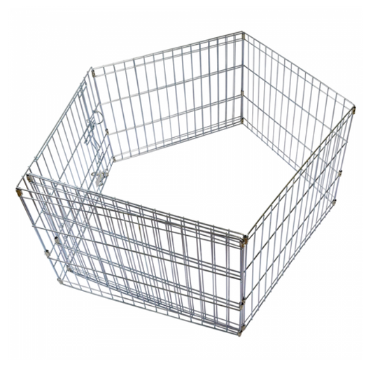 LocalID_37002 Unleashed - Exercise Pen Zinc Silver - 8 Panels - 24x18"