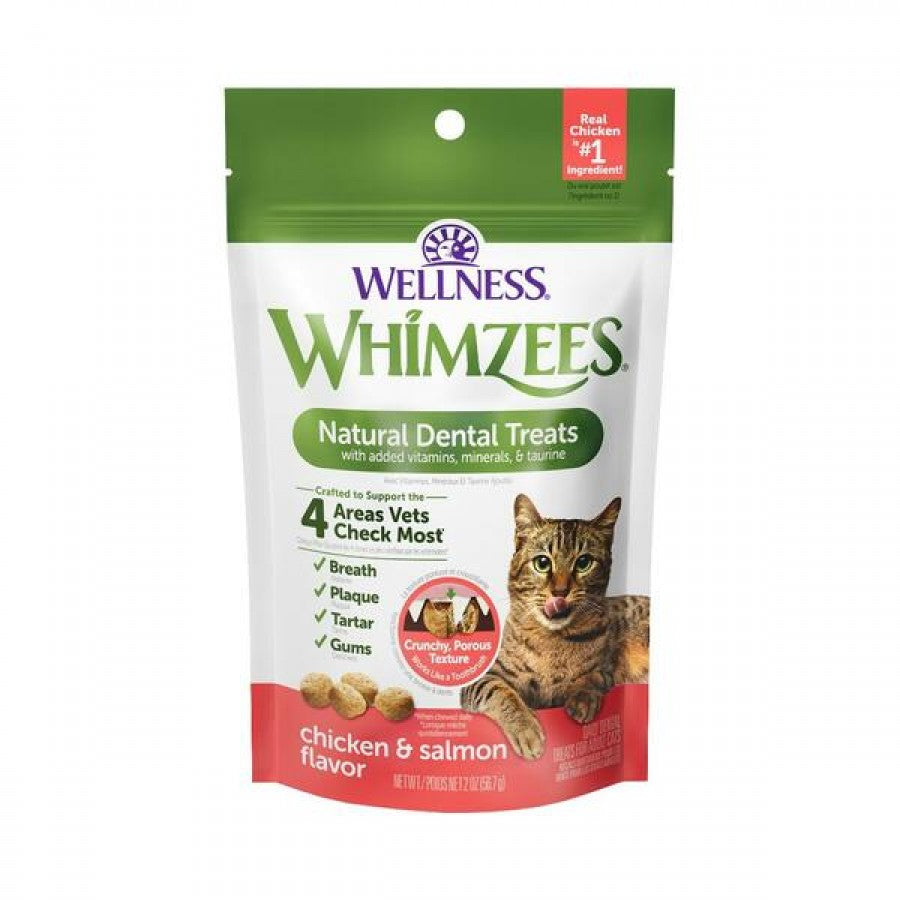 Whimzees - CHICKEN and SALMON Dental Cat Treats - 56.7GM (2oz)