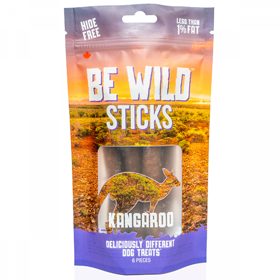 LocalID_69881 This & That - Be Wild Sticks KANGAROO Dog Treat - 100GM - 6PK