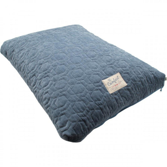 LocalID_71134 Happy Tails - Quilted Comfort Bed - DRIFTWOOD BLUE - 68.5x91.5CM (27x36in)