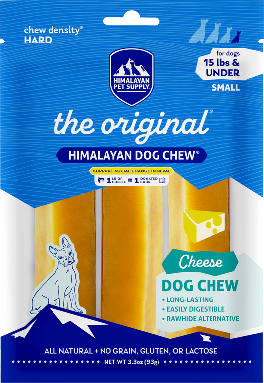 LocalID_68442 Himalayan Dog Chew - SMALL Yaky Original Flavor Dog Chew - under 15LBS - 64GM (3.25oz) - 3PK