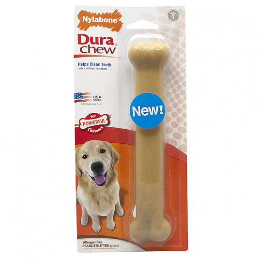 Nylabone - Dura Chew PEANUT BUTTER Dog Chew - GIANT - 20CM (8in)