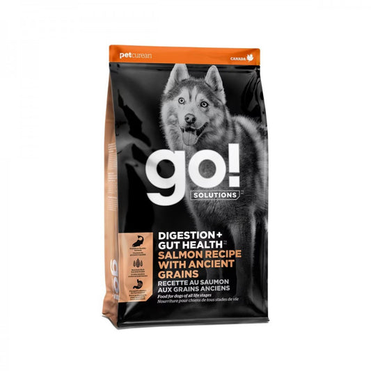 Petcurean - Go! Gut Health SALMON & ANCIENT GRAINS Dry Dog Food - 9.98KG (22lb)