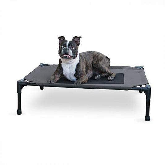 K and H - Original Pet Cot - CHARCOAL - MEDIUM - 63.5 x 81.3 x 17.8CM (25x32x7in)