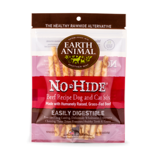 LocalID_54302 Earth Animal - Dog/Cat No Hide Chew - Grass-Fed Beef - Stix 10pk - 45GM (1.6oz)