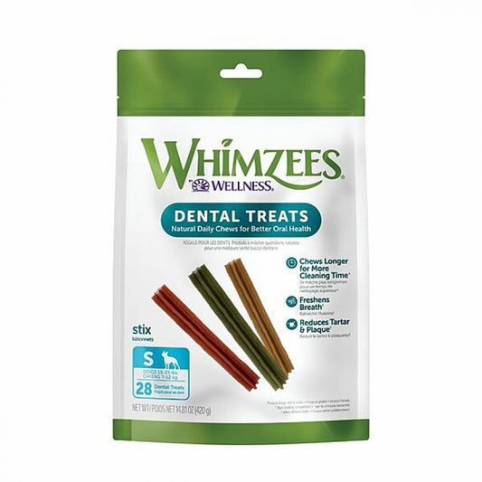 Whimzees - STIX Dental Chew - SMALL - 12.5CM (5in) - 28PK