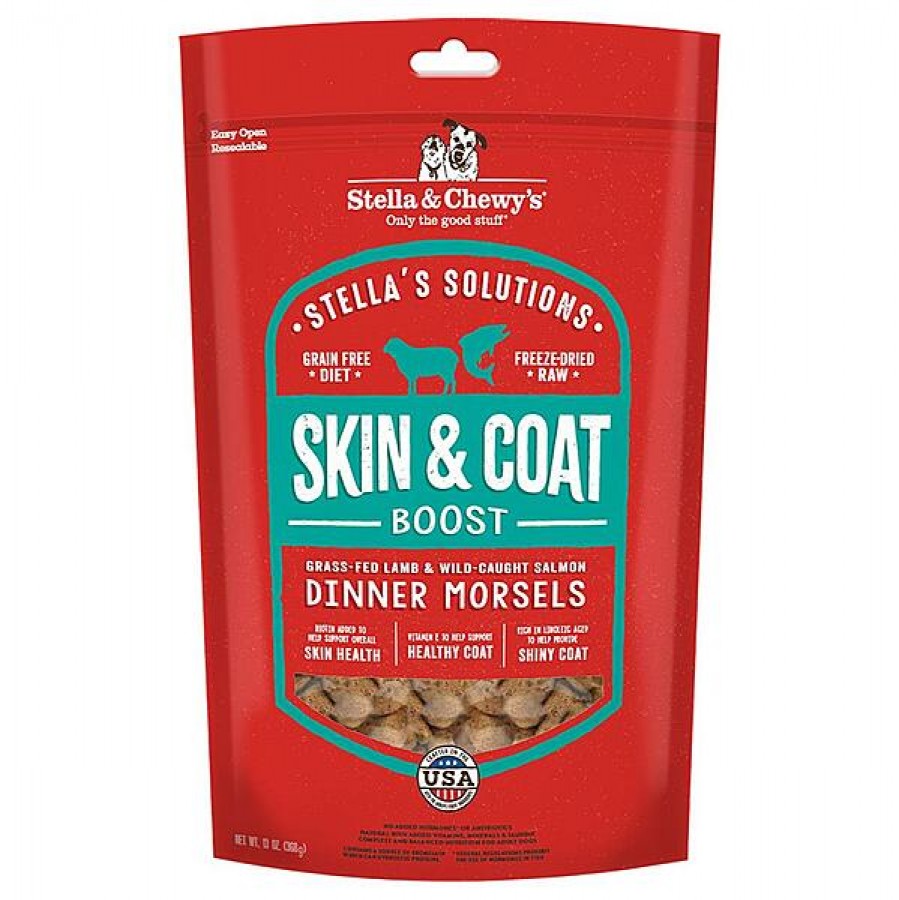 *S.O. - Up to 2 Week Wait* Stella and Chewy's - Freeze-Dried Skin and Coat Grass Fed LAMB AND SALMON Dog Food - 368GM (13oz)