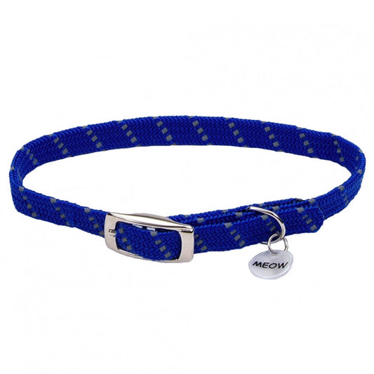 *DISC* Coastal - ElastaCat Reflective Cat Collar - BLUE - 1 x 25.4CM (3/8x10in)