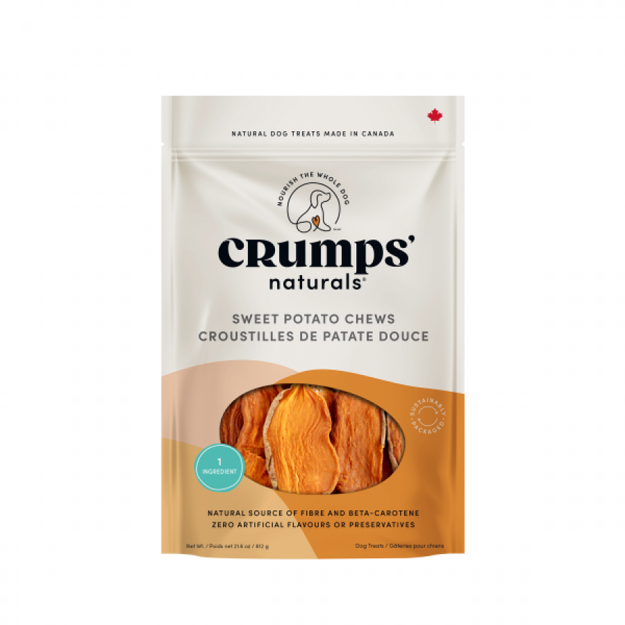 Crumps' Naturals - SWEET POTATO Dog Chews - 612GM (21.6oz)