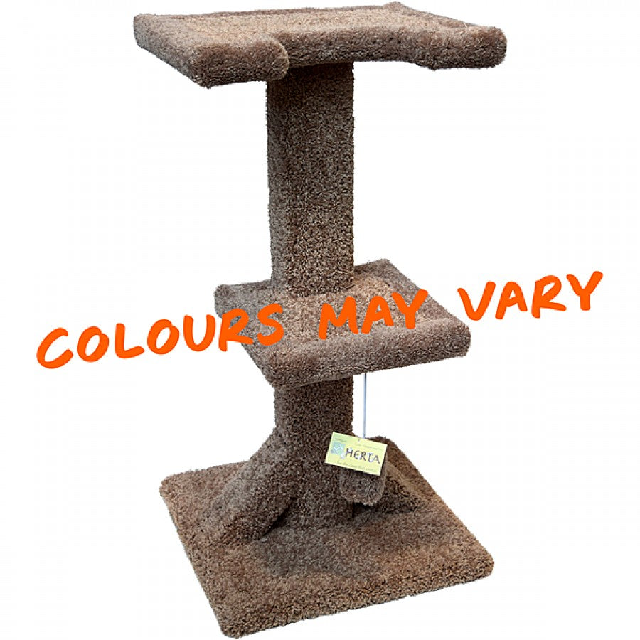 LocalID_65476 Herta Pet - Mini Sleeper 2-Level Cat Scratcher - 92CM High (3ft High)